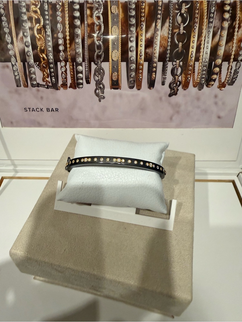 Freida ROTHMAN Studded Hinged Bangle